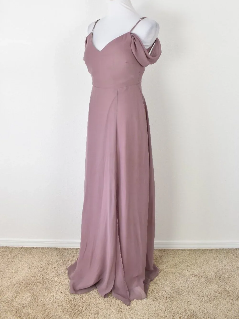 Birdy Grey DARK MAUVE Devin Convertible Chiffon Formal Dress - M - Picture 4 of 9